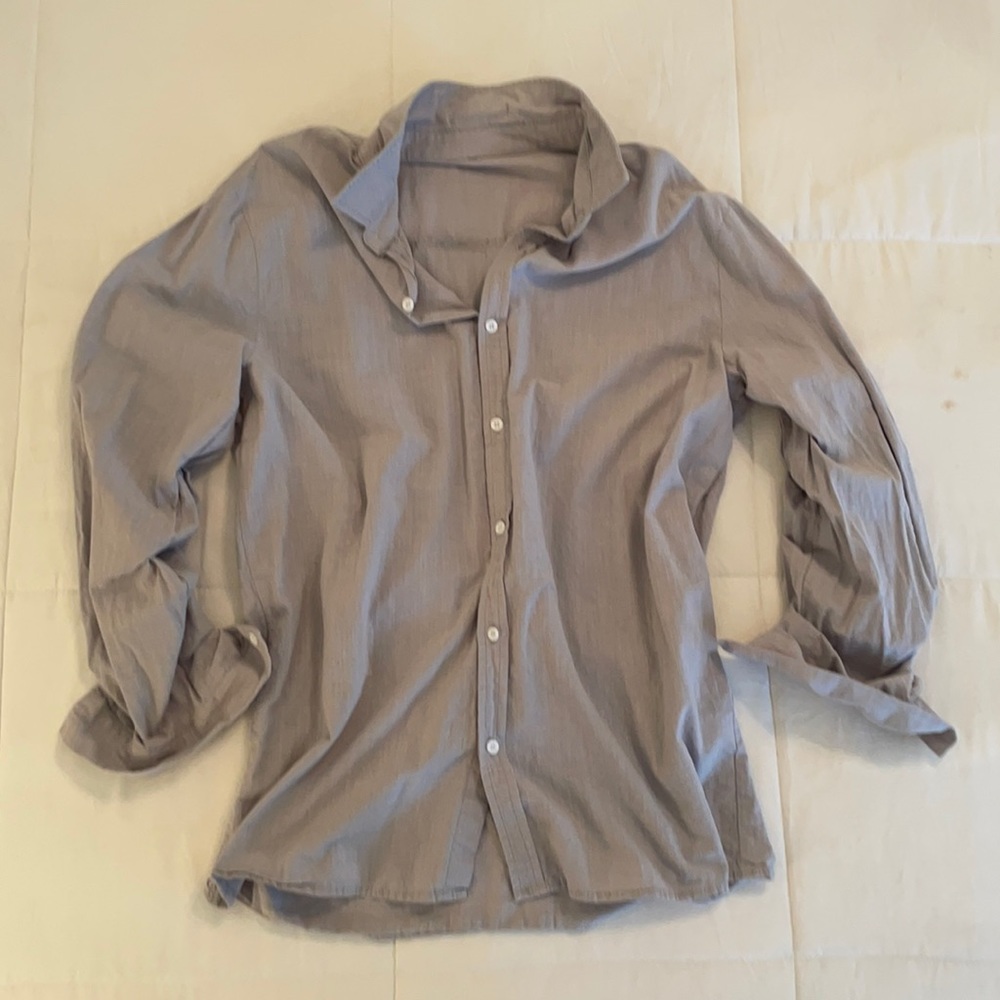 Men’s Long Sleeve Button Down Beach Shirt - Size Large